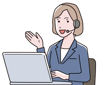 受付社員のイラスト